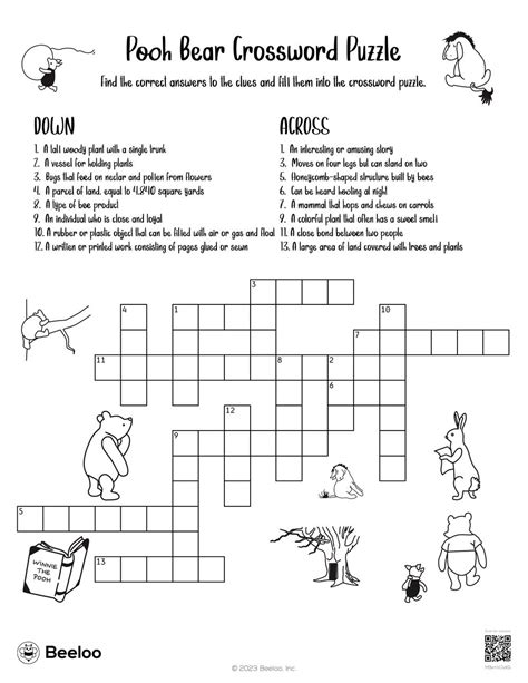 little bear crossword clue